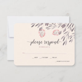 Een midzomernacht droom bruiloft RSVP v2 Kaartje