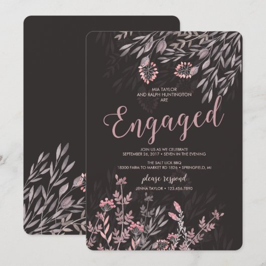 Een midzomernacht droom bruiloft verlovingsfeest kaart (Voorkant / Achterkant)