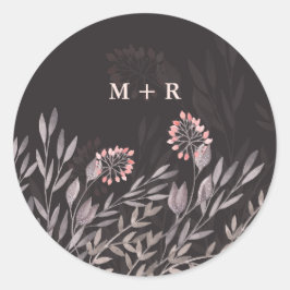 Een midzomernacht droombruiloft ronde sticker