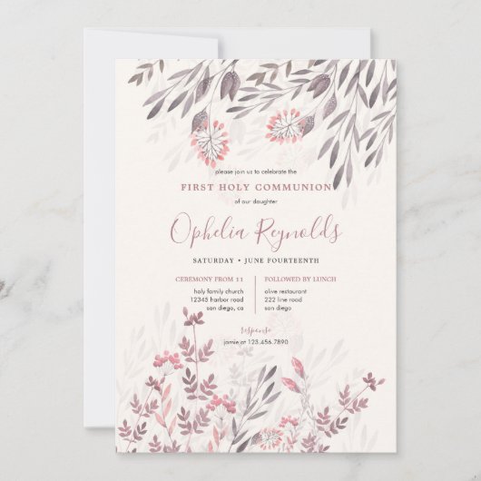 Een Midzomernacht Eerste Heilige Communie Kaart (Voorkant)