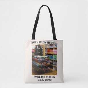 Een mijl in mijn schoenen lopen tote bag
