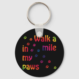 Een mijl lopen (feline) sleutelhanger