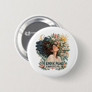 Een Mildere Geest Een Helderder Jij Mentale Gezond Ronde Button 5,7 Cm