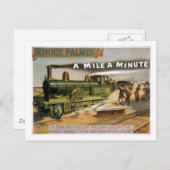 "Een Mile a Minute" Briefkaart van de theatertrei (Voorkant / Achterkant)
