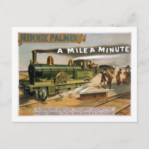 "Een Mile a Minute" Briefkaart van de theatertrei