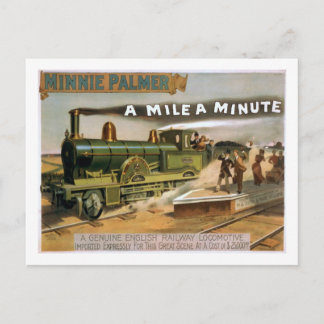 "Een Mile a Minute" Briefkaart van de theatertrei