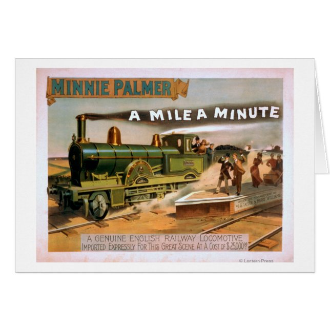 Een "Mile a Minute" grote locomotief theater (Voorkant Horizontaal)