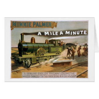 "Een Mile a Minute" Poster van de theatertrein
