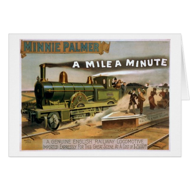 "Een Mile a Minute"  Poster van de theatertrein (Voorkant Horizontaal)