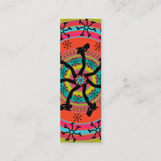 Een Mile-Skinny-kaart lopen Mini Visitekaartje (Voorkant)