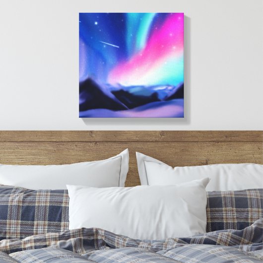 Een miljoen Aurora Dreams Canvas (Insitu (Slaapkamer))