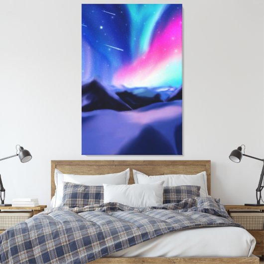 Een miljoen Aurora Dreams Canvas Afdruk (Insitu (Slaapkamer))