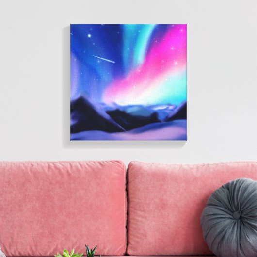 Een miljoen Aurora Dreams Canvas Afdruk (Insitu (Woonkamer))