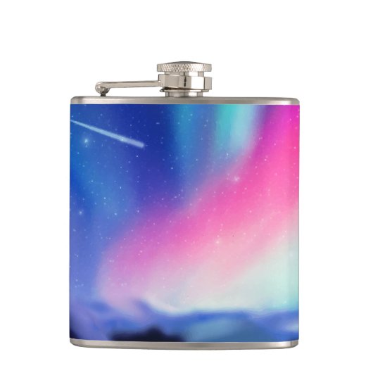 Een miljoen Aurora Dreams Flask Heupfles (Voorkant)
