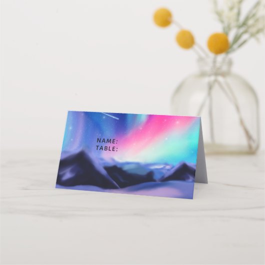 Een miljoen Aurora Dreams Place Card Plaatskaartje (Voorkant)
