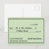 Een miljoen Bedankt check Briefkaart (Voorkant / Achterkant)