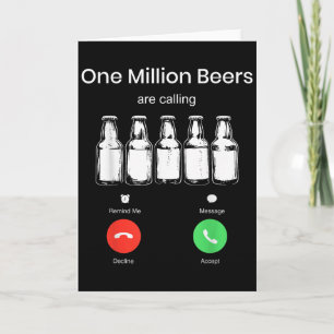 Een miljoen biertjes bellen biertje voor telefoons kaart