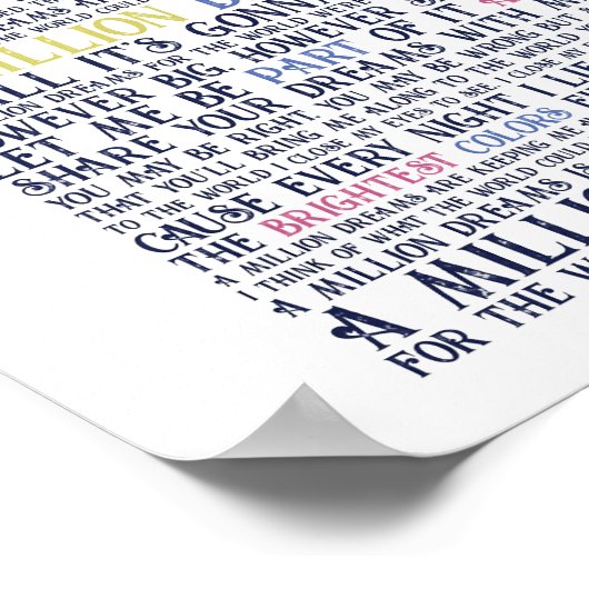 Een miljoen dromen poster (Hoek)