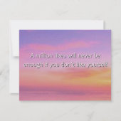 Een miljoen houdt van Sunset Astethic Mini Feestdagenkaart (Voorkant)