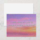 Een miljoen houdt van Sunset Astethic Mini Feestdagenkaart (Voorkant / Achterkant)