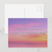 Een miljoen lijkt op een esthetisch citaat briefkaart (Voorkant / Achterkant)