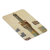 Een minaret en keramische details van de moskee va magneet (Rechterzijde)