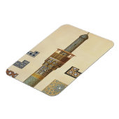 Een minaret en keramische details van de moskee va magneet (Linkerzijde)