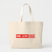 Eén minder Fixie Grote Tote Bag (Voorkant)