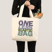 ÉÉN MINDER PLASTIC-BAG GROTE TOTE BAG (Voorkant (product))