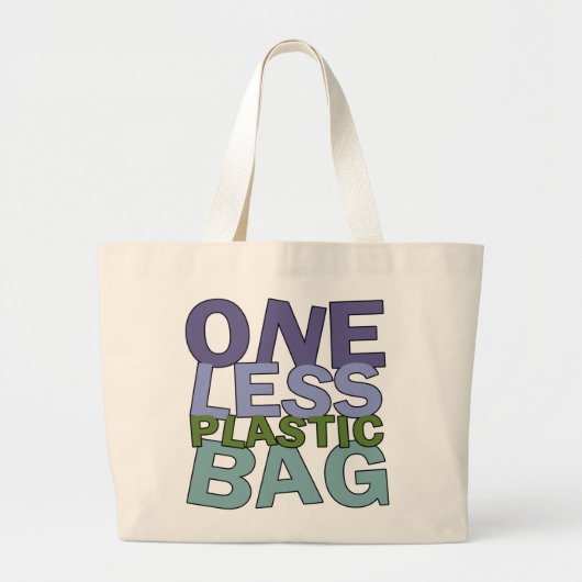 ÉÉN MINDER PLASTIC-BAG GROTE TOTE BAG (Voorkant)