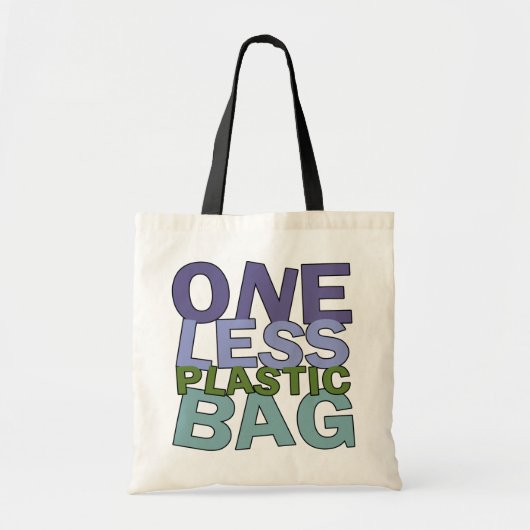 ÉÉN MINDER PLASTIC-BAG TOTE BAG (Voorkant)