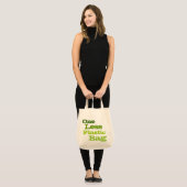 Eén minder plastic zak tote bag (Voorkant (model))