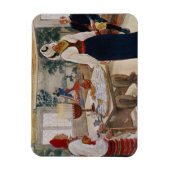 Een mineres katoen, van een commercieel bedrukte k magneet (Verticaal)