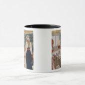 Een mineres katoen, van een commercieel bedrukte k mok (Midden)