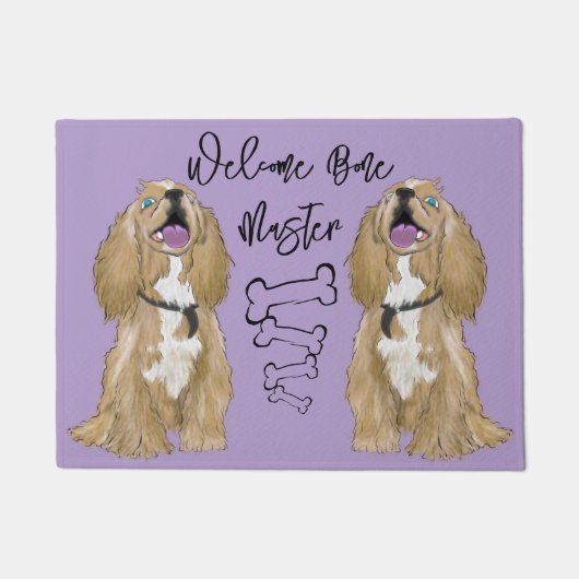 Een miniatuur cocker spaniel Welkom thuis 2 Deurmat (Voorkant)