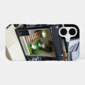 Een miniatuur scène radio iPhone 16 hoesje (Achterkant horizontaal)