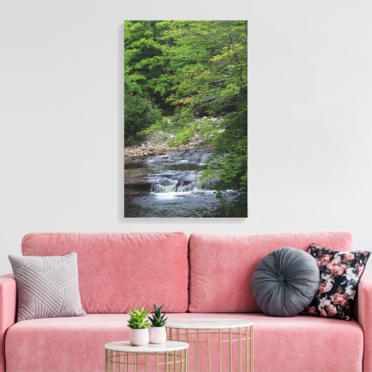 Een miniatuurWaterval Canvas Afdruk (Insitu (Woonkamer))