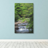 Een miniatuurWaterval Canvas Afdruk (Insitu (Houten vloer))