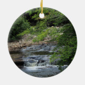 Een miniatuurWaterval Keramisch Ornament (Achterkant)