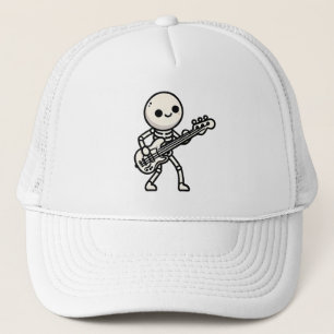 Een minimale skeleton bassist trucker pet