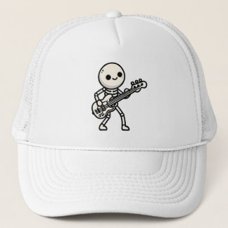 Een minimale skeleton bassist trucker pet