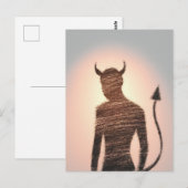 Een minimalist op roze paarse achtergrond briefkaart (Voorkant / Achterkant)