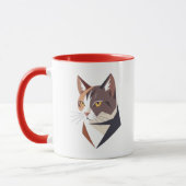 Een minimalistisch beeld van een kat. mok (Links)