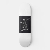Een minimalistisch grafisch ontwerp van een skateb persoonlijk skateboard (Voorkant)