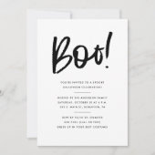 Een minimalistisch Halloween feest Kaart (Voorkant)