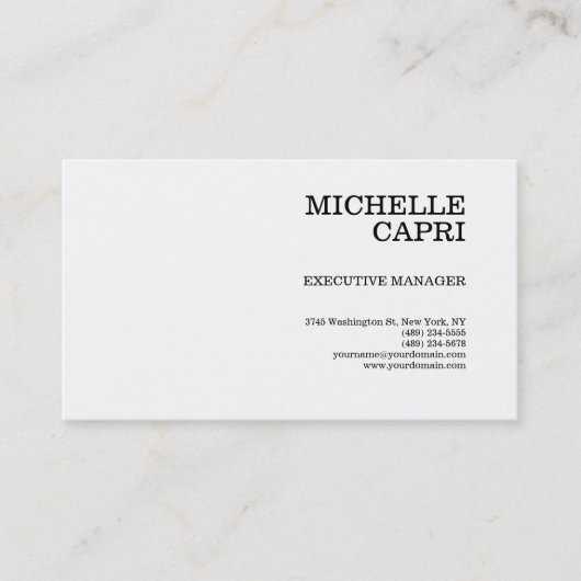 Een minimalistisch modern, modern visitekaartje (Voorkant)