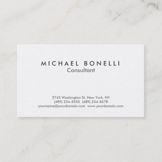 Een minimalistisch modern, modern visitekaartje (Voorkant)