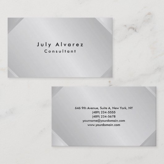 Een minimalistisch modern, modern visitekaartje (Voorkant / Achterkant)