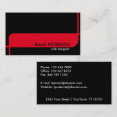 Een minimalistisch modern visitekaartje. Zwart en  Visitekaartje (Voorkant / Achterkant)