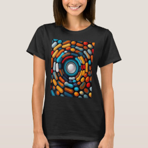 Een minimalistisch optisch abstract kunstwerk t-shirt